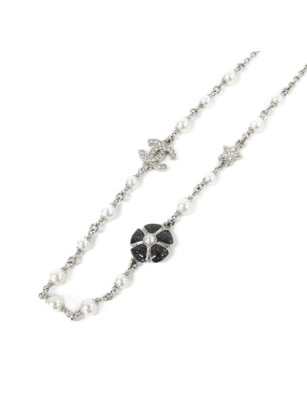 Chanel Pendant Necklace Metal Black #346733C15B